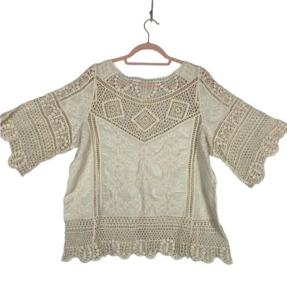 Bohemian Crochet Festival Cover-Up Top - Picture 1 of 4
